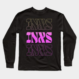 INXS // Typography Fan Art Design Long Sleeve T-Shirt